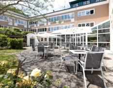 Hotel Traumvogel Garten und Terrasse