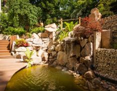 Teich im Hotel Azenberg in Stuttgart